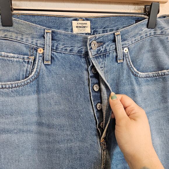 Citizens of Humanity Liya High Rise Classic Fit Crop Jeans Button Fly Women's 27 - Picture 3 of 14